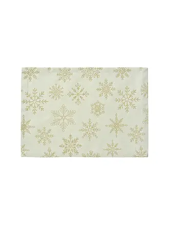 SANDER | Weihnachts Tischset 35x50cm CRISTALLO LUCE Ecru/Silver | creme